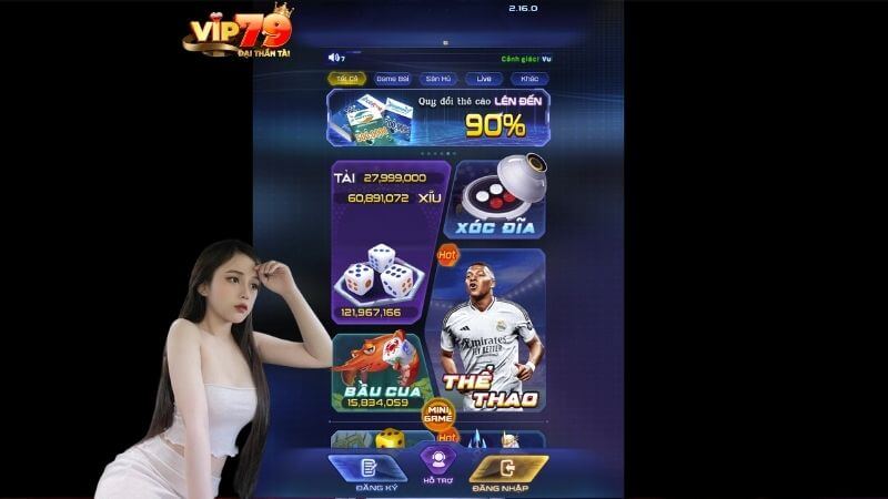 Vip79 - giao diện độc lạ, sản phẩm đa dạng